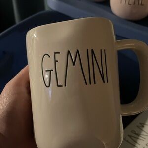 Rae Dunn Cream 'GEMINI' Ceramic Mug